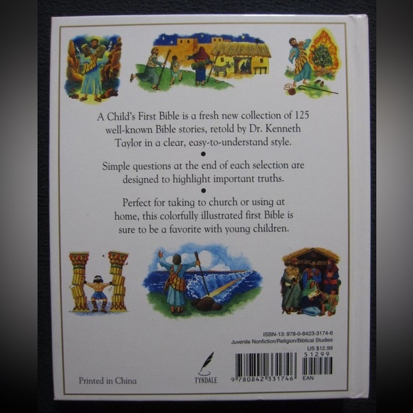A Child's First Bible By Kenneth N. Taylor Hardcover Book - Picture 5 of 5